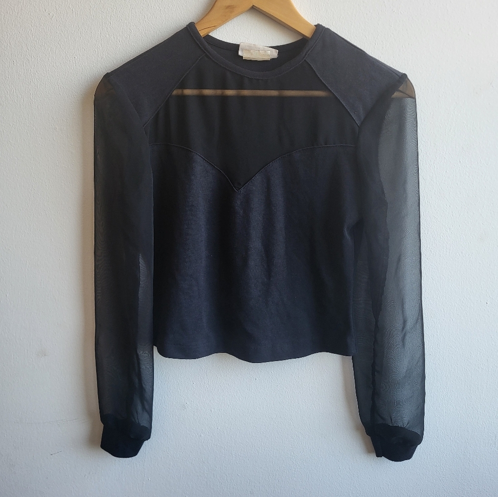 Vintage Mesh Top  Black Size M-OPTIMUM-